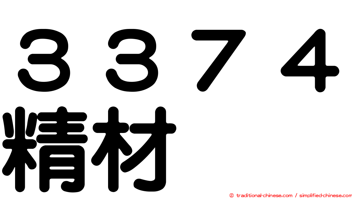 ３３７４精材