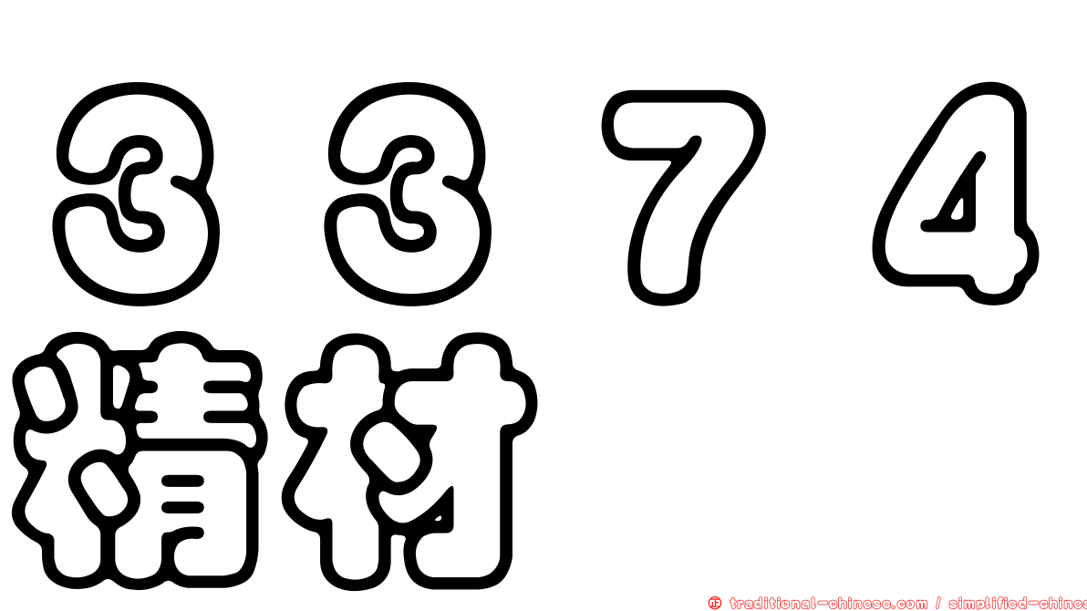 ３３７４精材