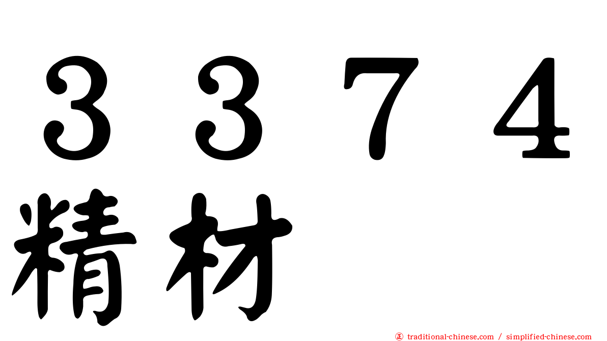 ３３７４精材