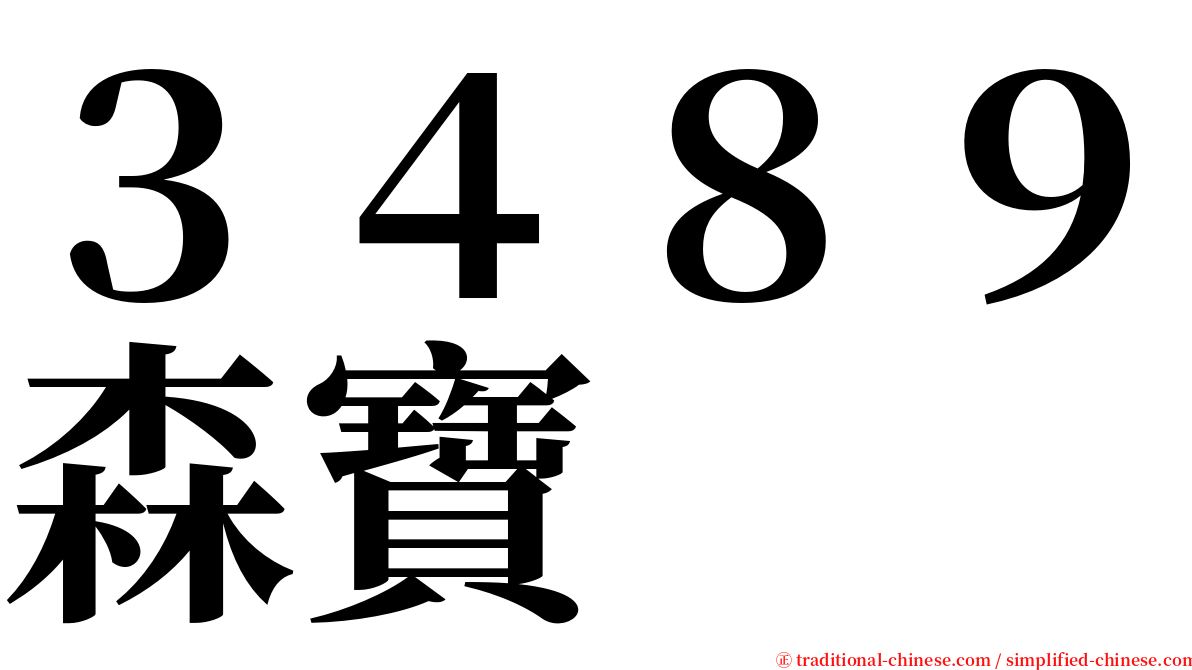 ３４８９森寶 serif font