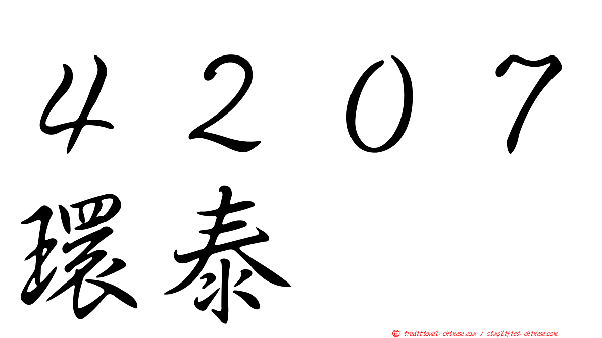 ４２０７環泰