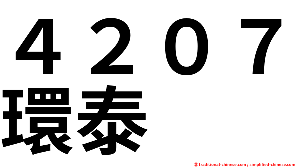 ４２０７環泰