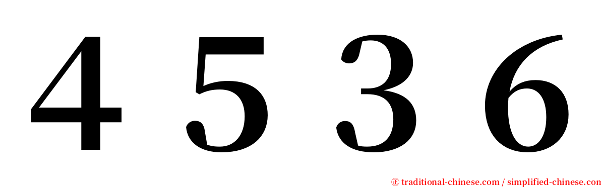 ４５３６ serif font