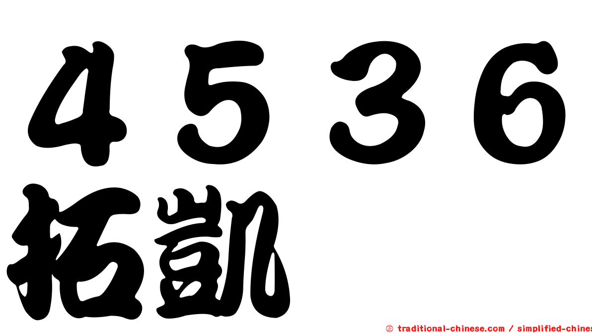 ４５３６拓凱