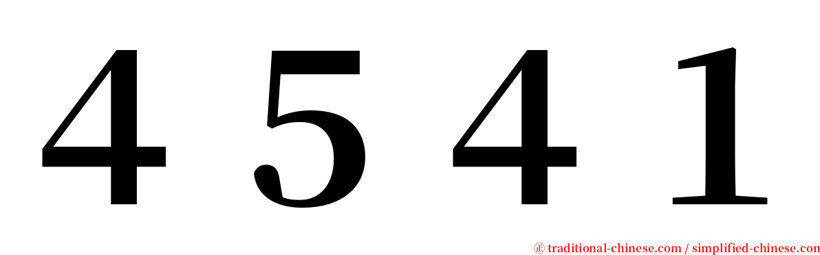 ４５４１ serif font