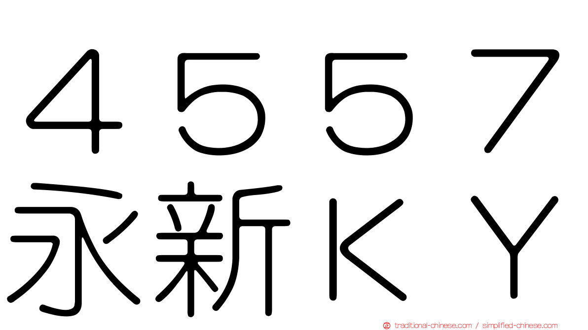 ４５５７永新ＫＹ