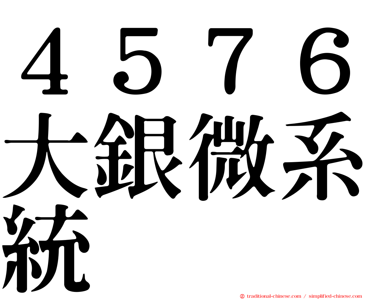 ４５７６大銀微系統
