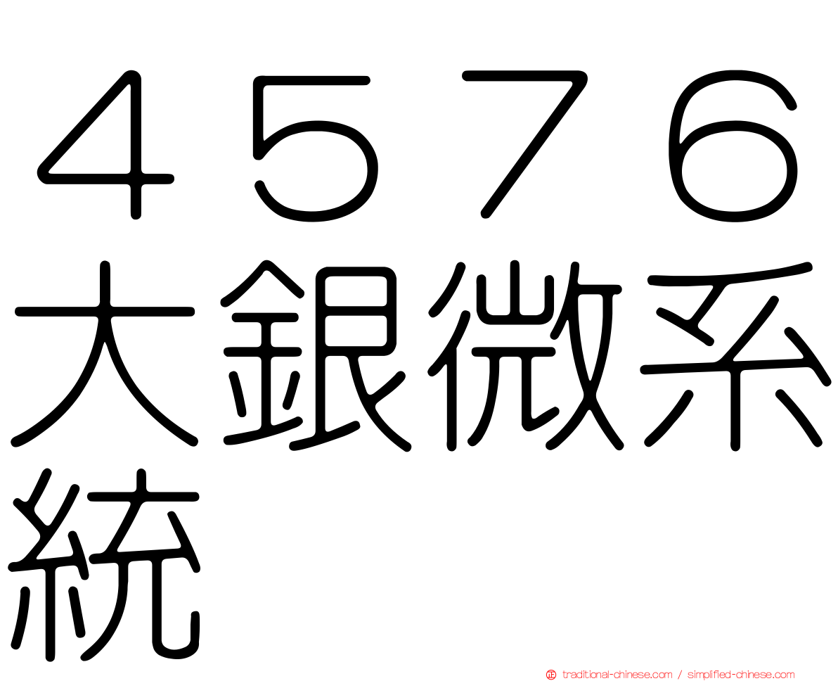 ４５７６大銀微系統