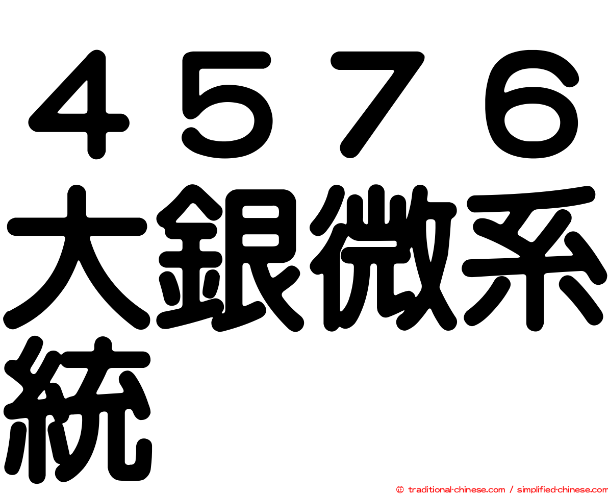 ４５７６大銀微系統