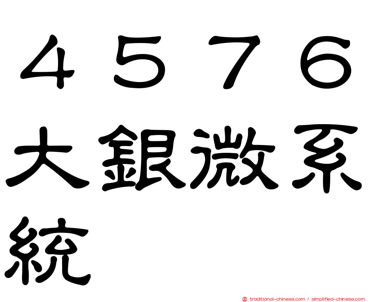 ４５７６大銀微系統