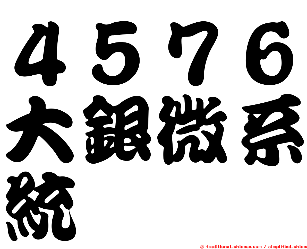 ４５７６大銀微系統