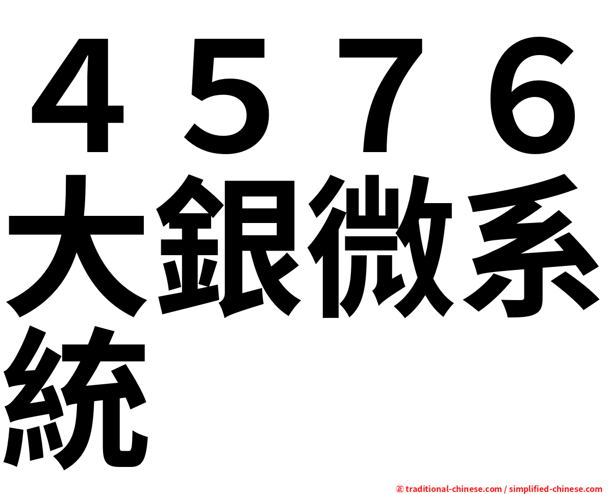 ４５７６大銀微系統