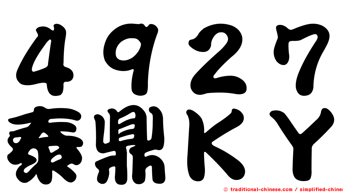 ４９２７泰鼎ＫＹ