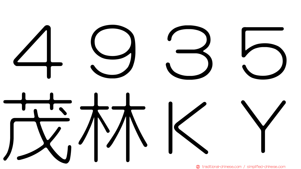 ４９３５茂林ＫＹ
