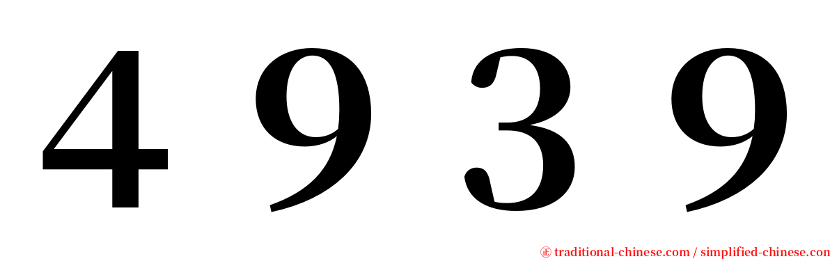 ４９３９ serif font