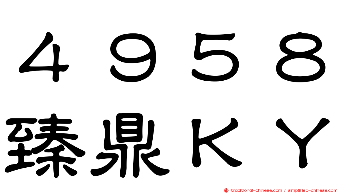 ４９５８臻鼎ＫＹ