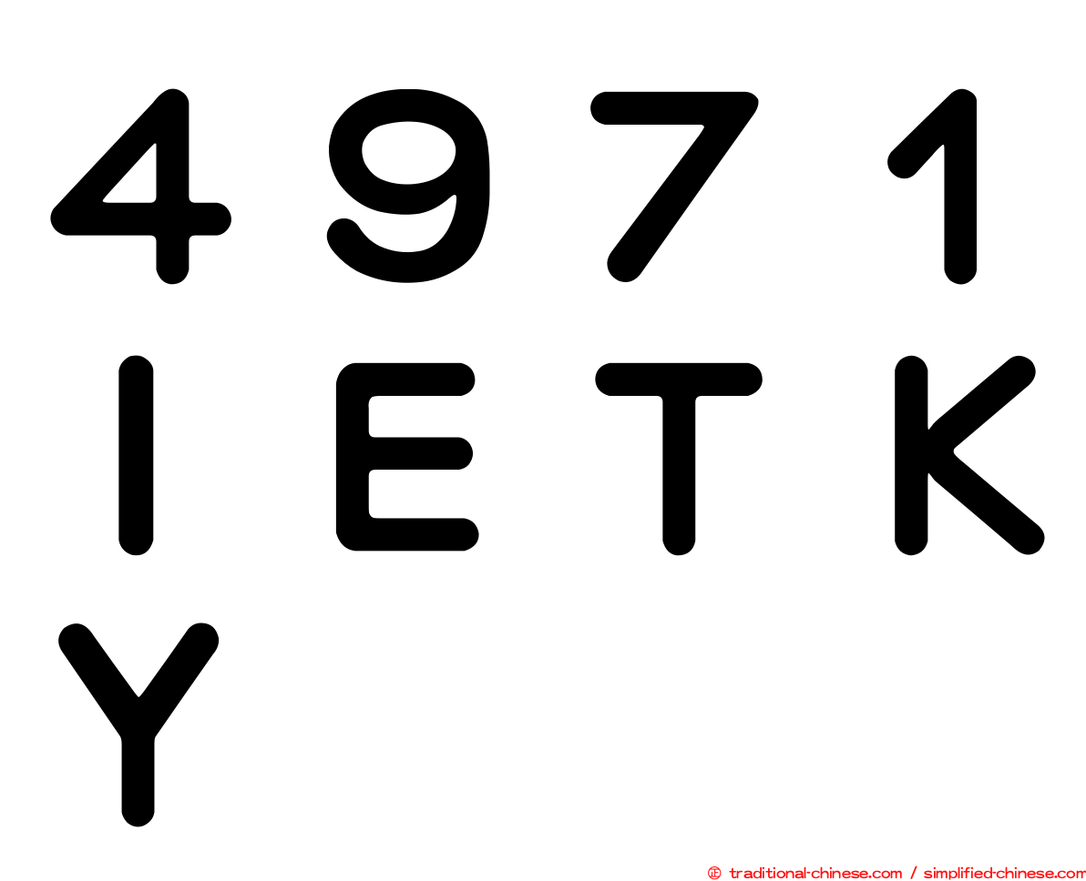 ４９７１ＩＥＴＫＹ