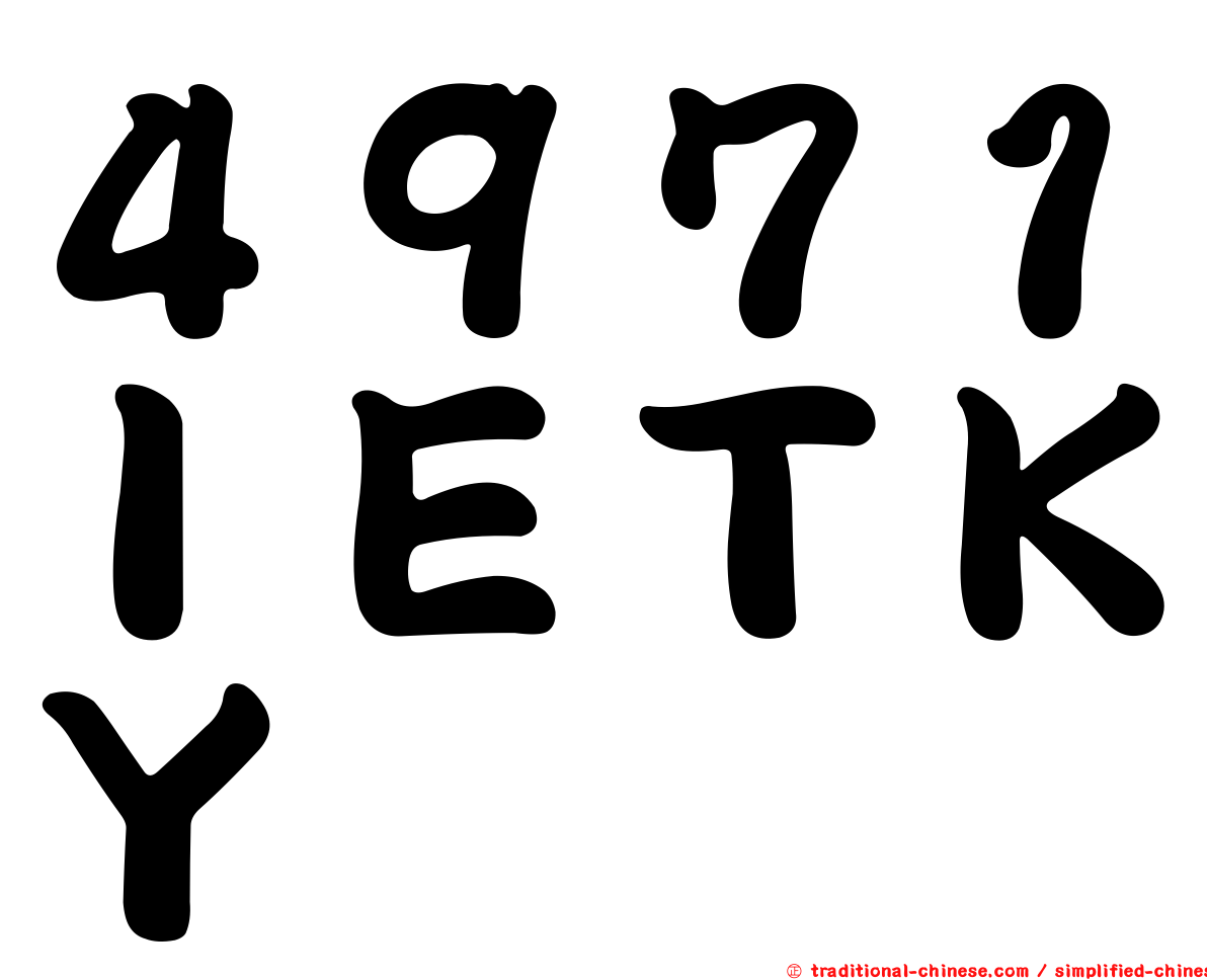 ４９７１ＩＥＴＫＹ