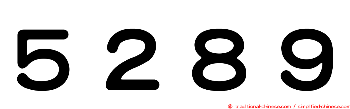５２８９