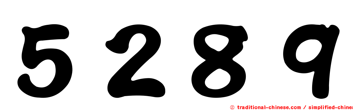５２８９