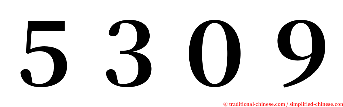 ５３０９ serif font