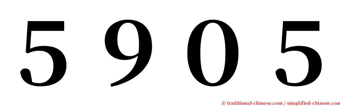 ５９０５ serif font