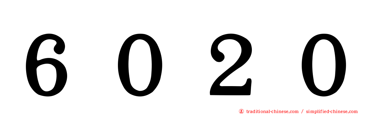 ６０２０