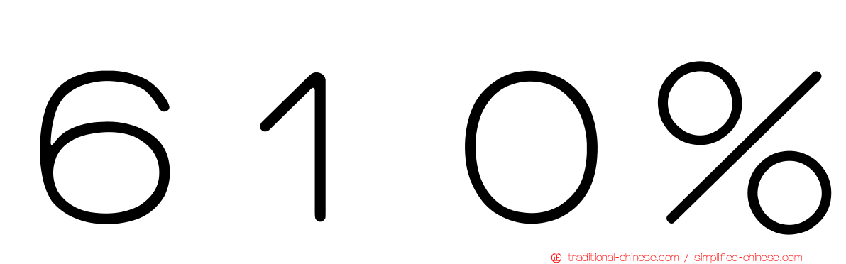 ６１０％