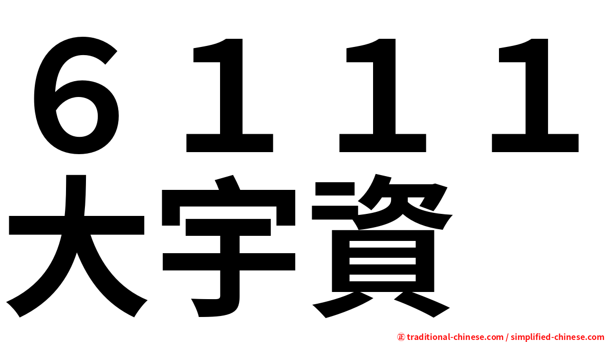 ６１１１大宇資