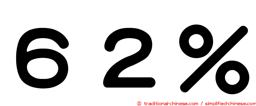 ６２％