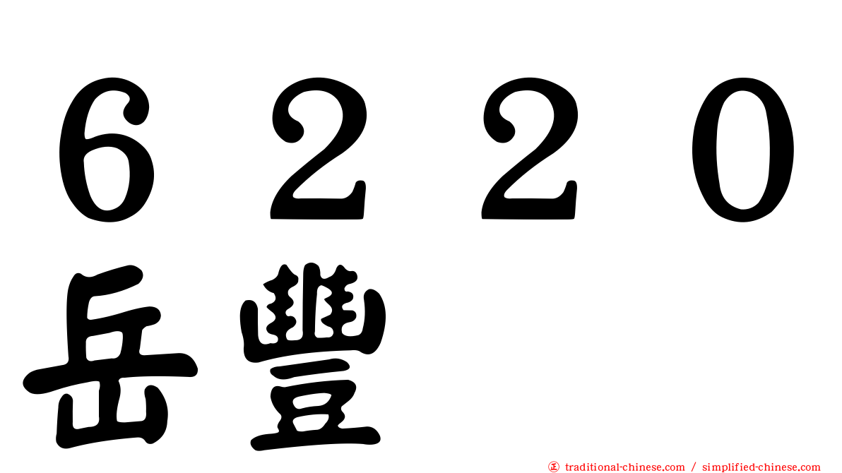 ６２２０岳豐
