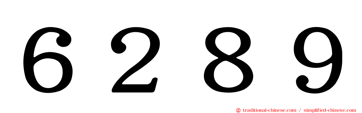 ６２８９