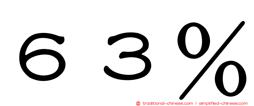 ６３％