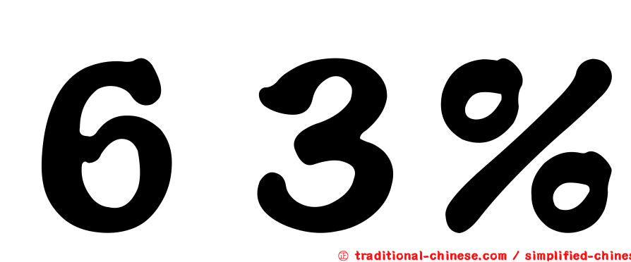 ６３％