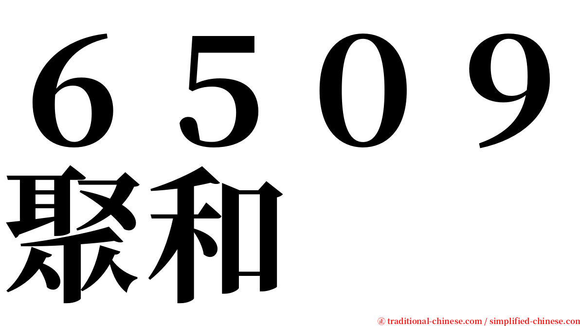 ６５０９聚和 serif font
