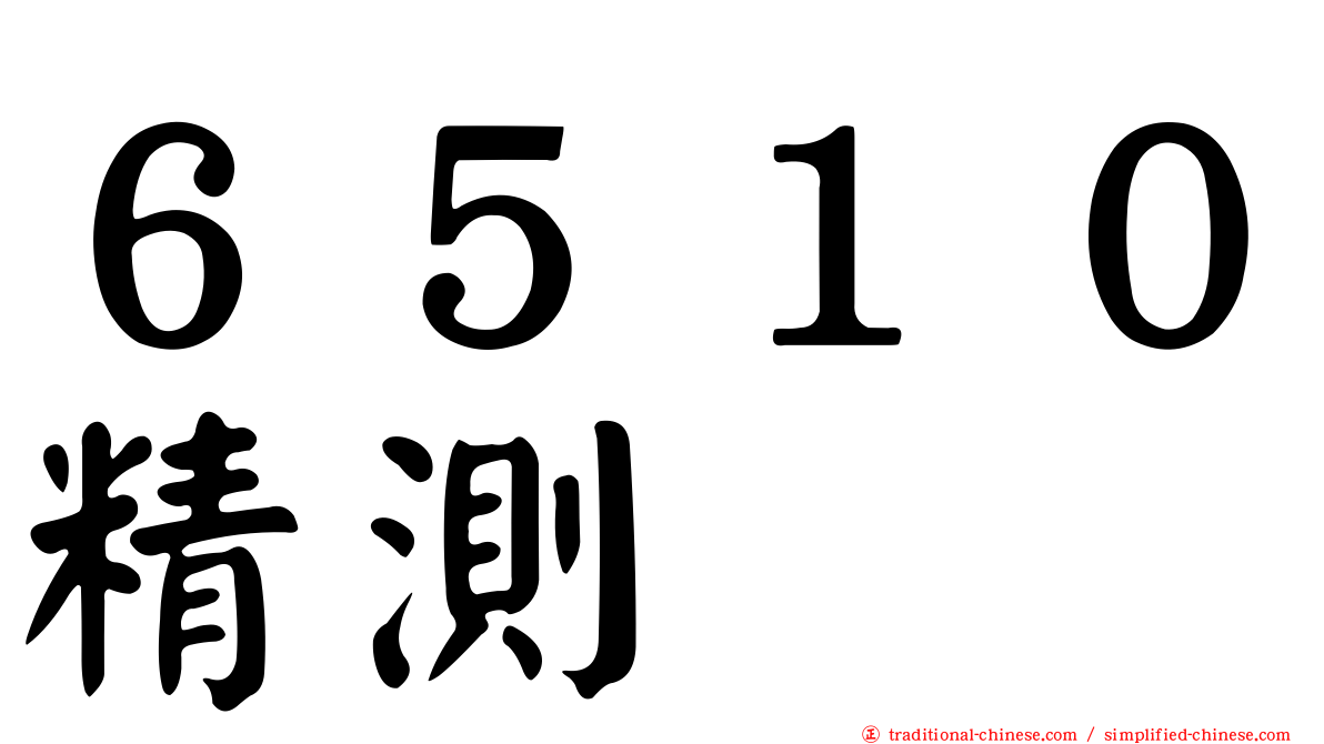 ６５１０精測