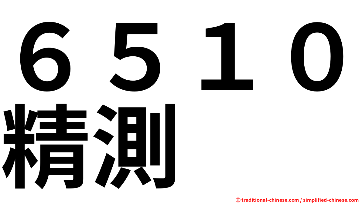 ６５１０精測