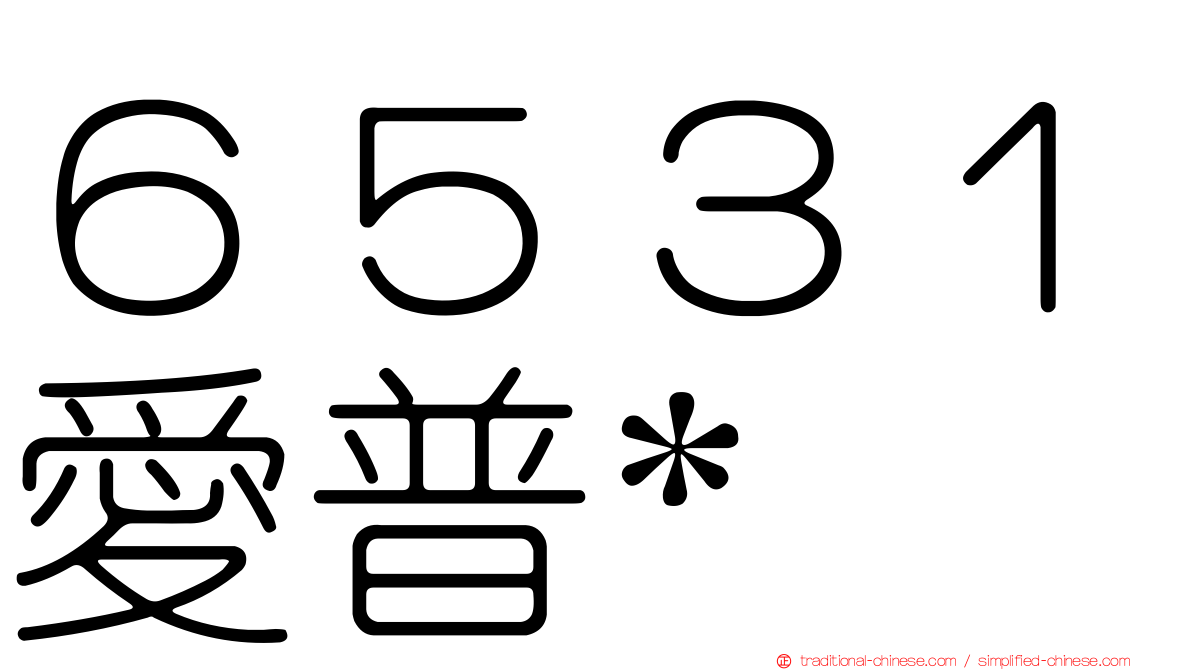 ６５３１愛普*