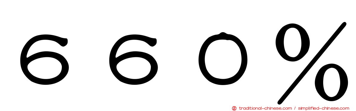 ６６０％