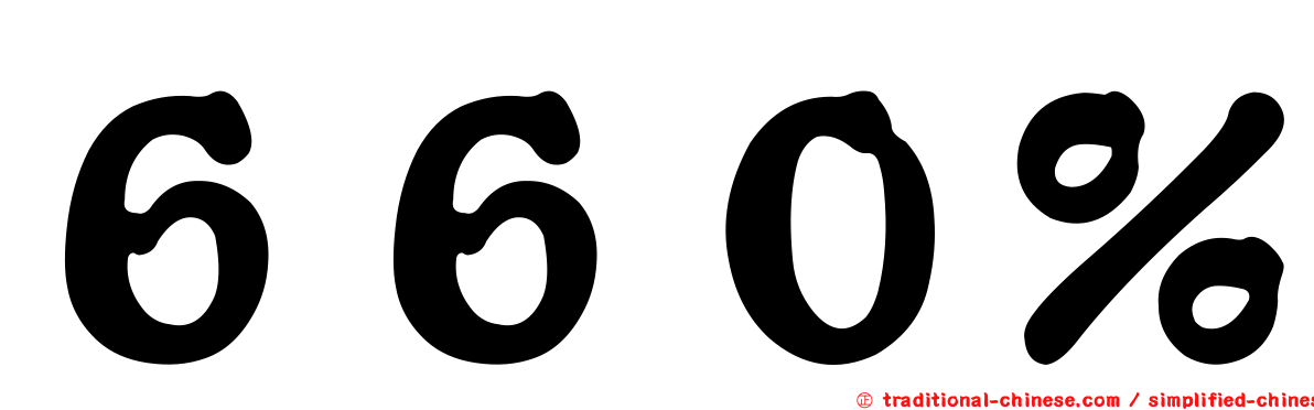 ６６０％