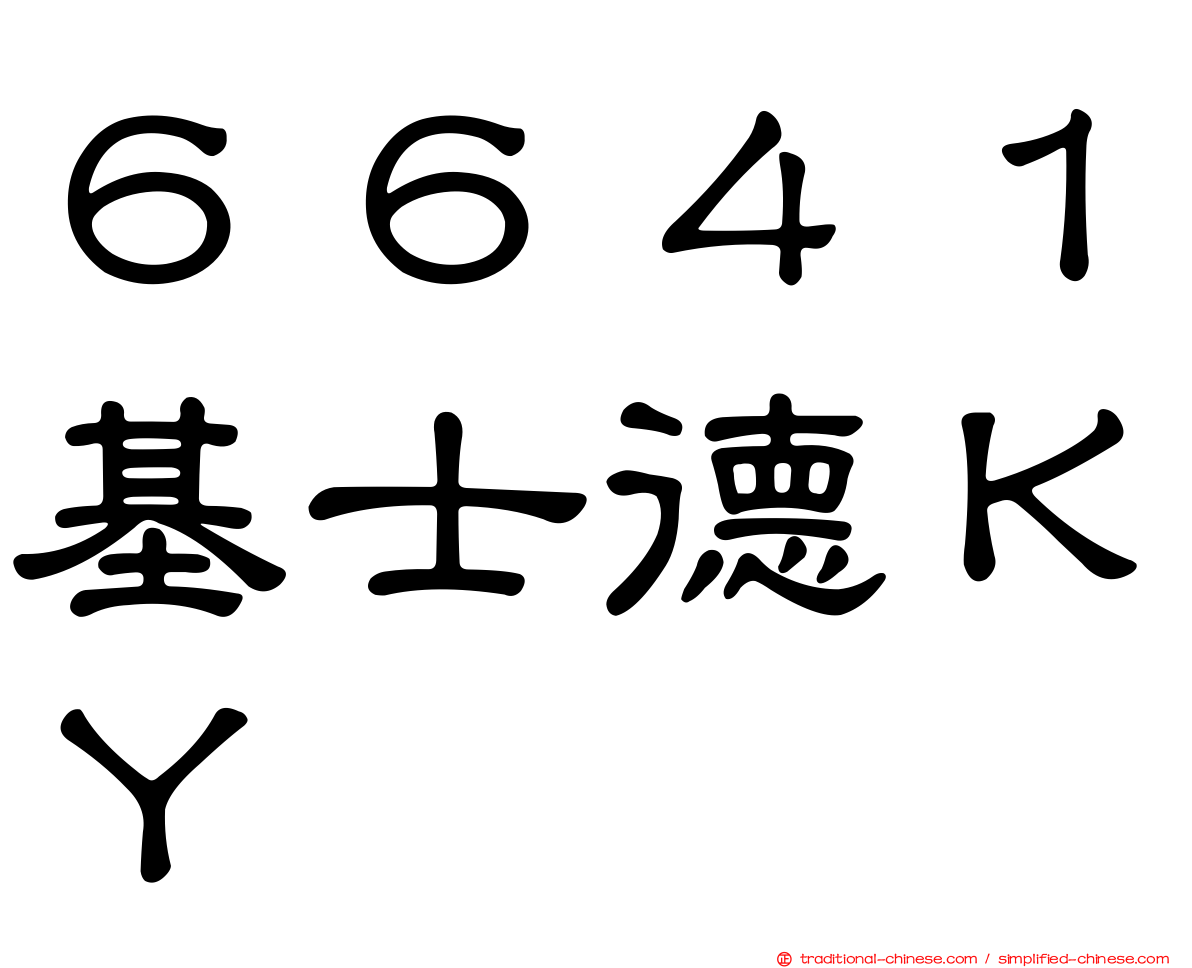 ６６４１基士德ＫＹ