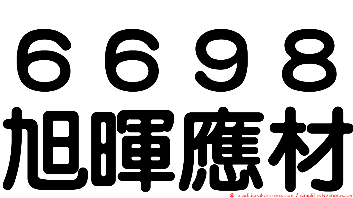 ６６９８旭暉應材