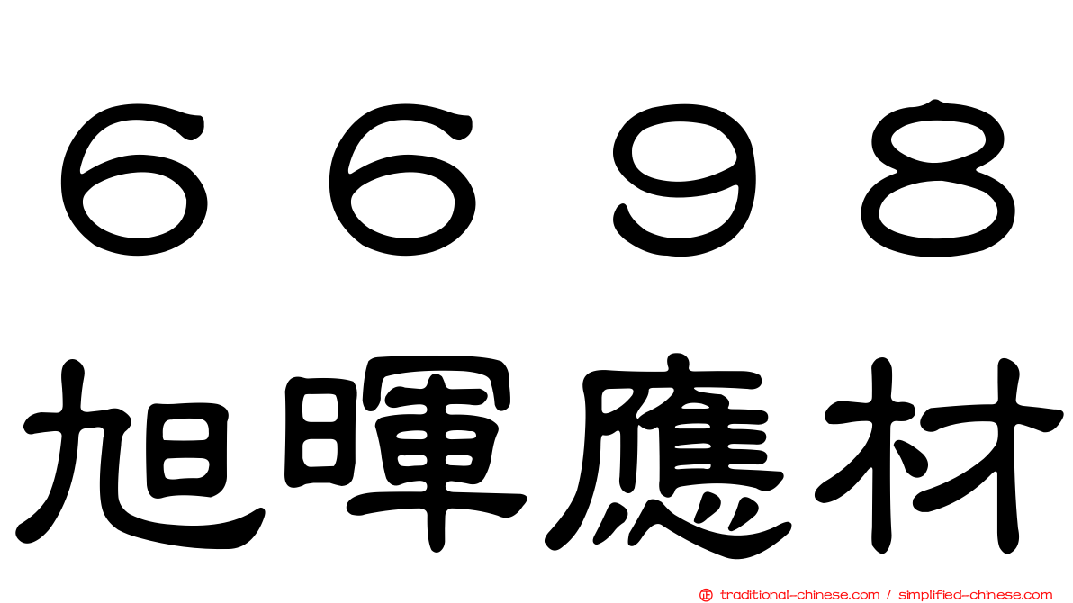 ６６９８旭暉應材