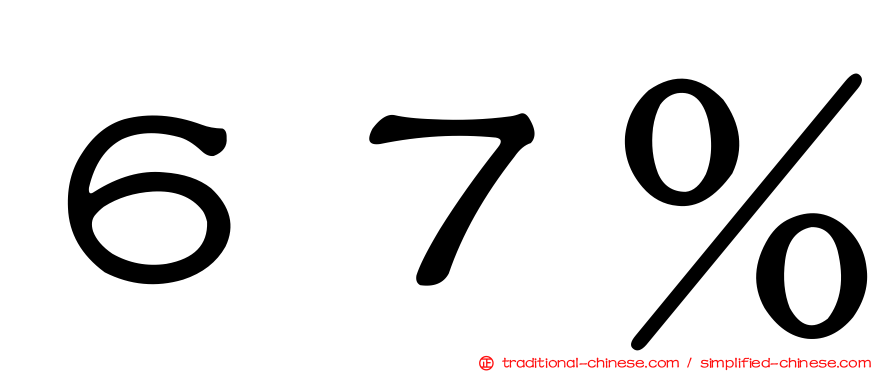 ６７％
