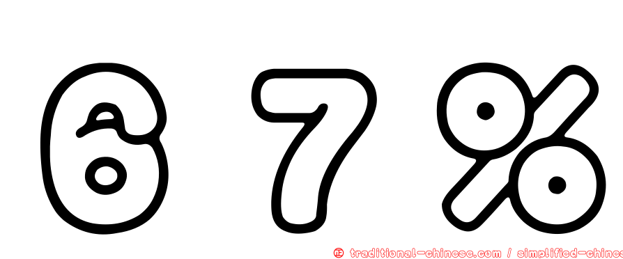 ６７％