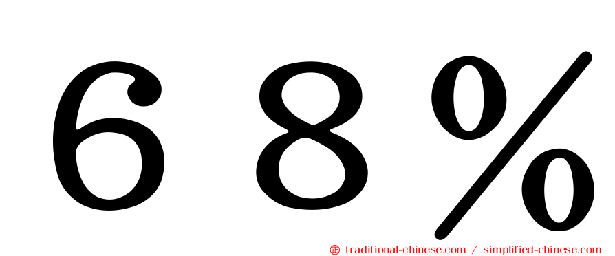 ６８％