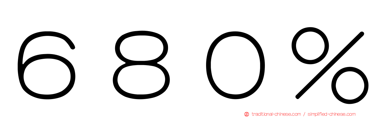 ６８０％
