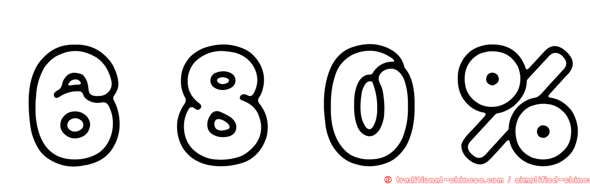 ６８０％
