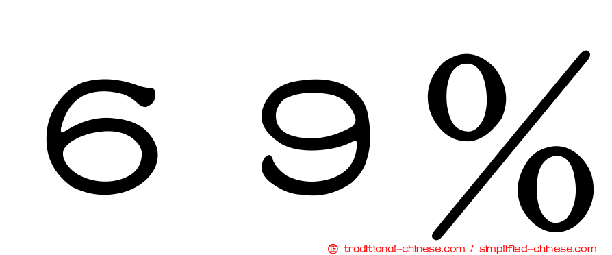 ６９％