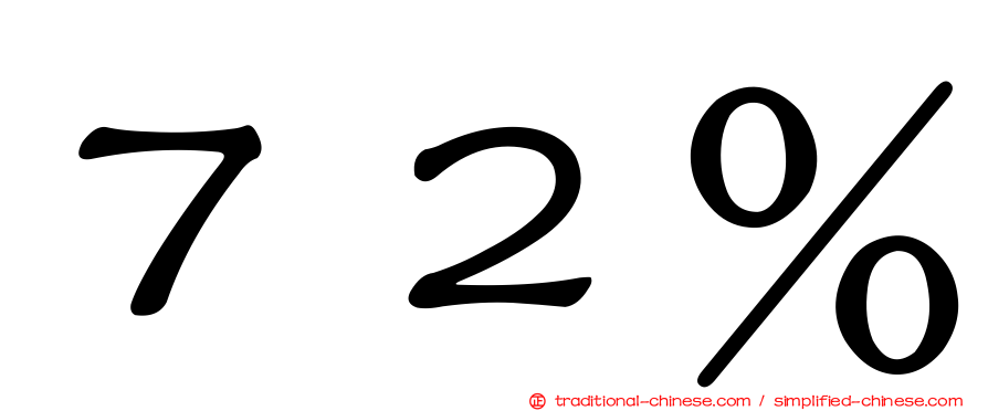 ７２％